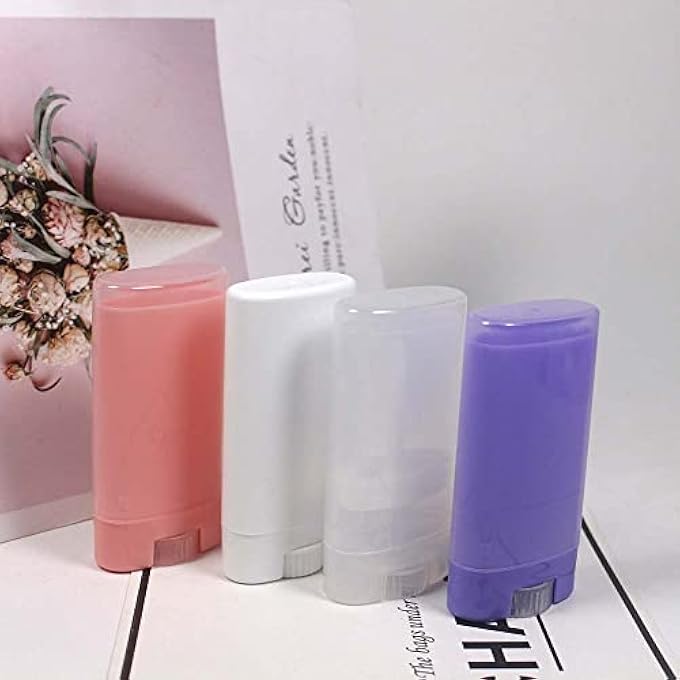 COSIDEA 25 PCS PLASTIC EMPTY WHITE 15G OVAL LIP BALM TUBE DEODORANT CONTAINERS 15ML LIPSTICK TUBE (WHITE) - Image 2